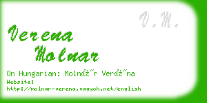 verena molnar business card